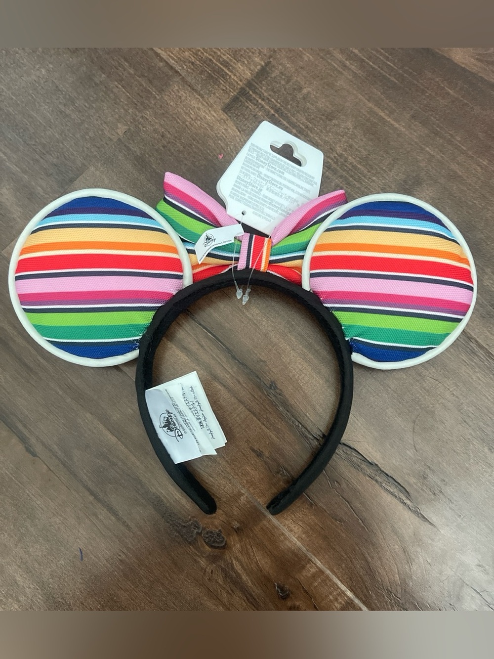 Disney Miguel & Dante Ear Headband with Rainbow Striped Bow - Picture 2 of 2